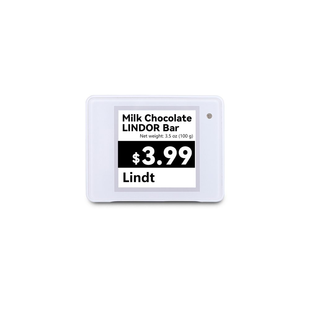 Étiquette électronique pour étagères White Shell de 1,54 pouces