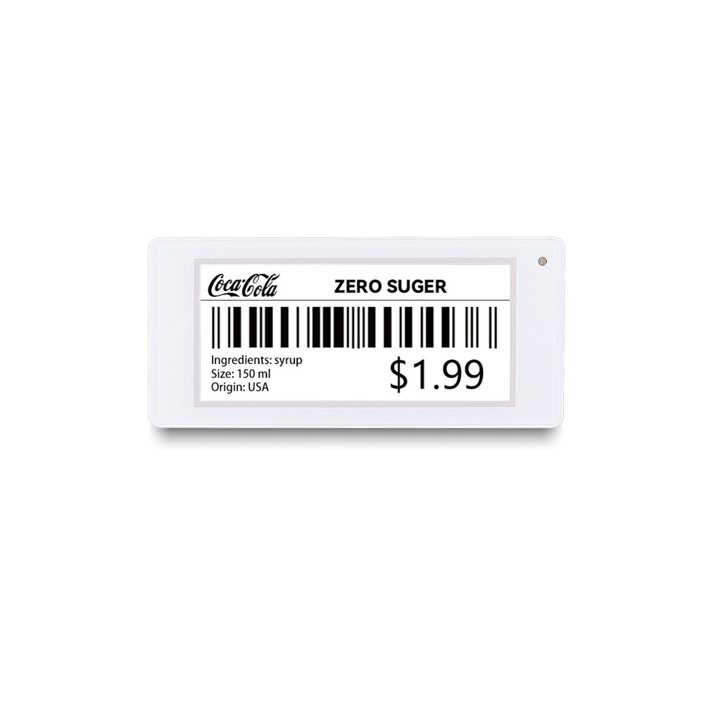Étiquette électronique pour étagères White Shell de 2,9 pouces