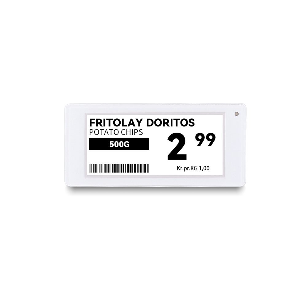 Étiquette électronique pour étagères White Shell de 2,9 pouces