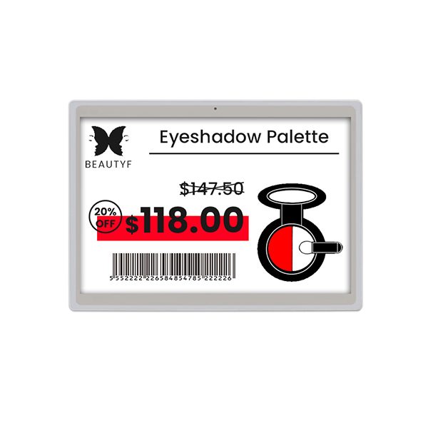 Étiquette électronique pour étagères White Shell 10,2 pouces