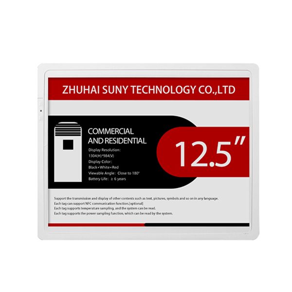 Étiquette électronique pour étagères White Shell de 12,5 pouces