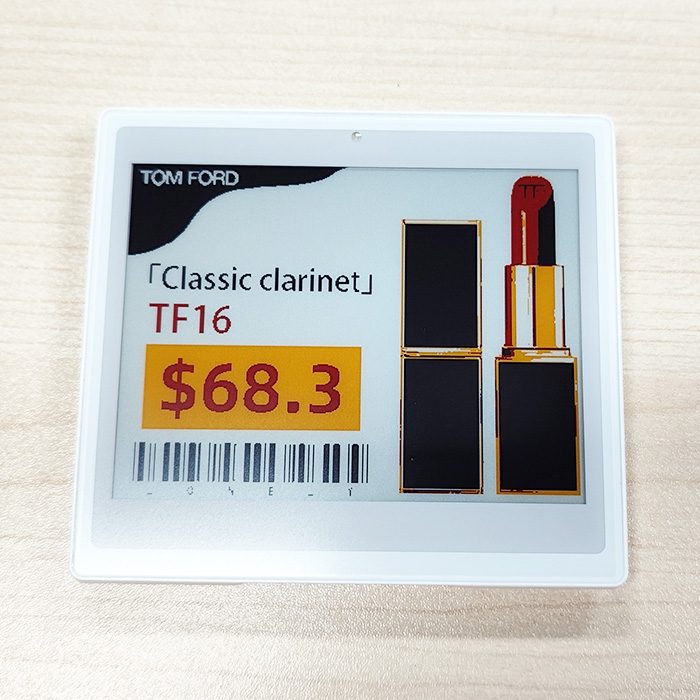Affichage d'étiquettes de vente au détail électronique 4,2 pouces 4 couleurs Couleur Noir Blanc Rouge Jaune