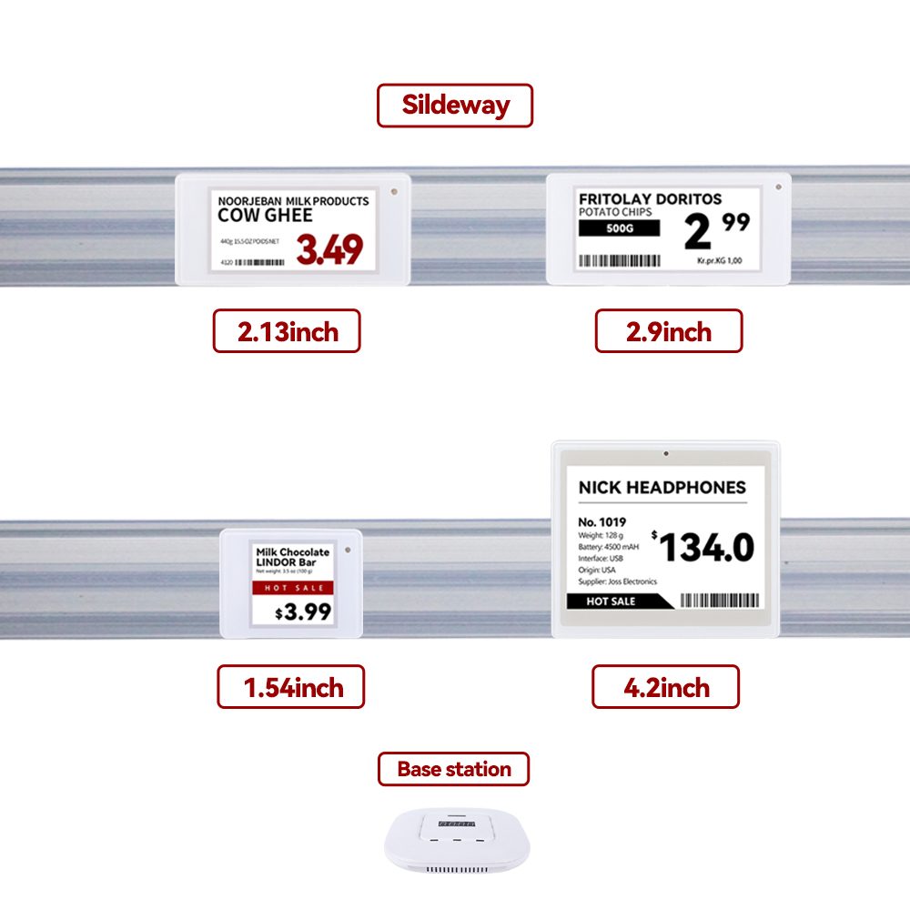 Kits de démonstration d'étiquettes électroniques pour étagères 10 pièces