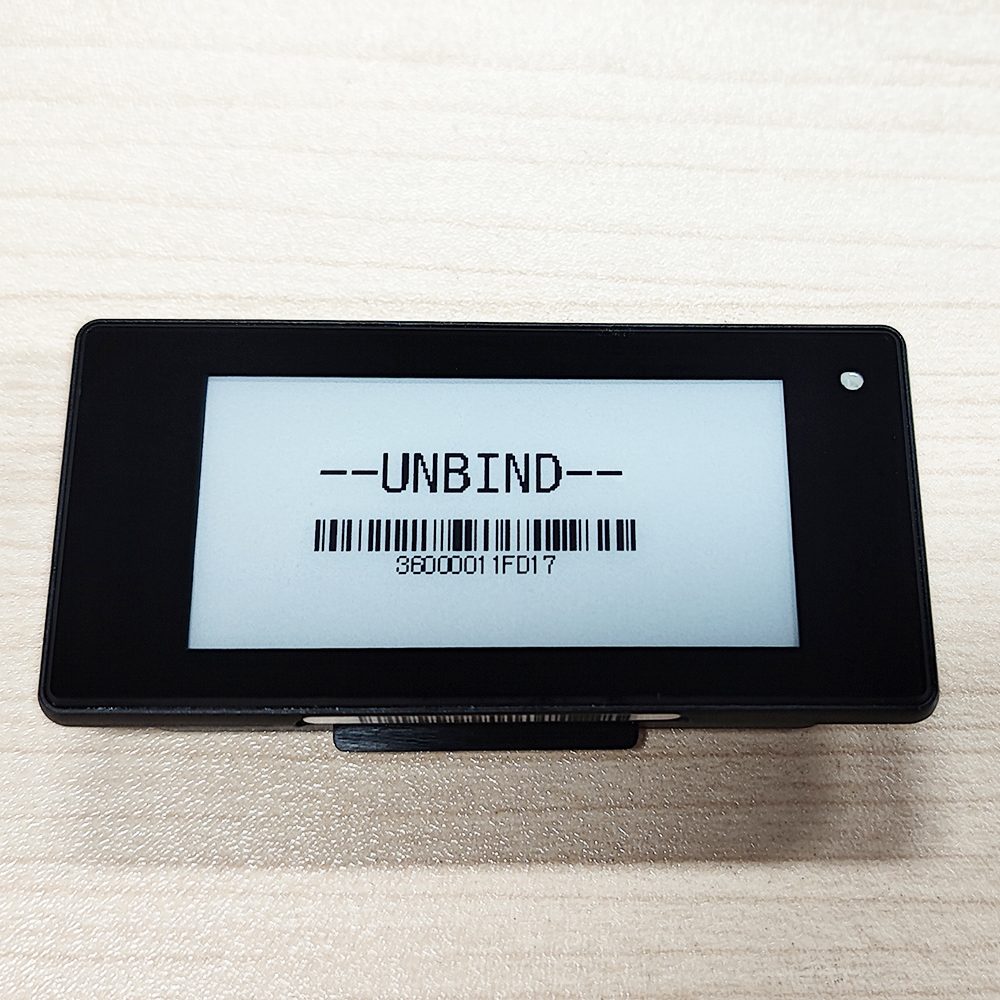 Étiquette électronique pour étagères Black Shell 2,13 pouces