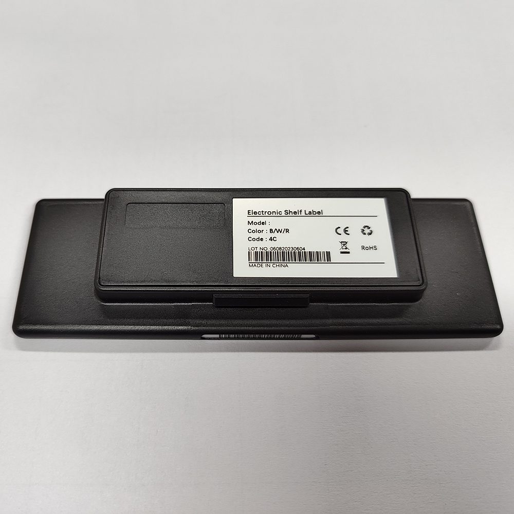 Étiquette électronique pour étagères Black Shell de 4,3 pouces
