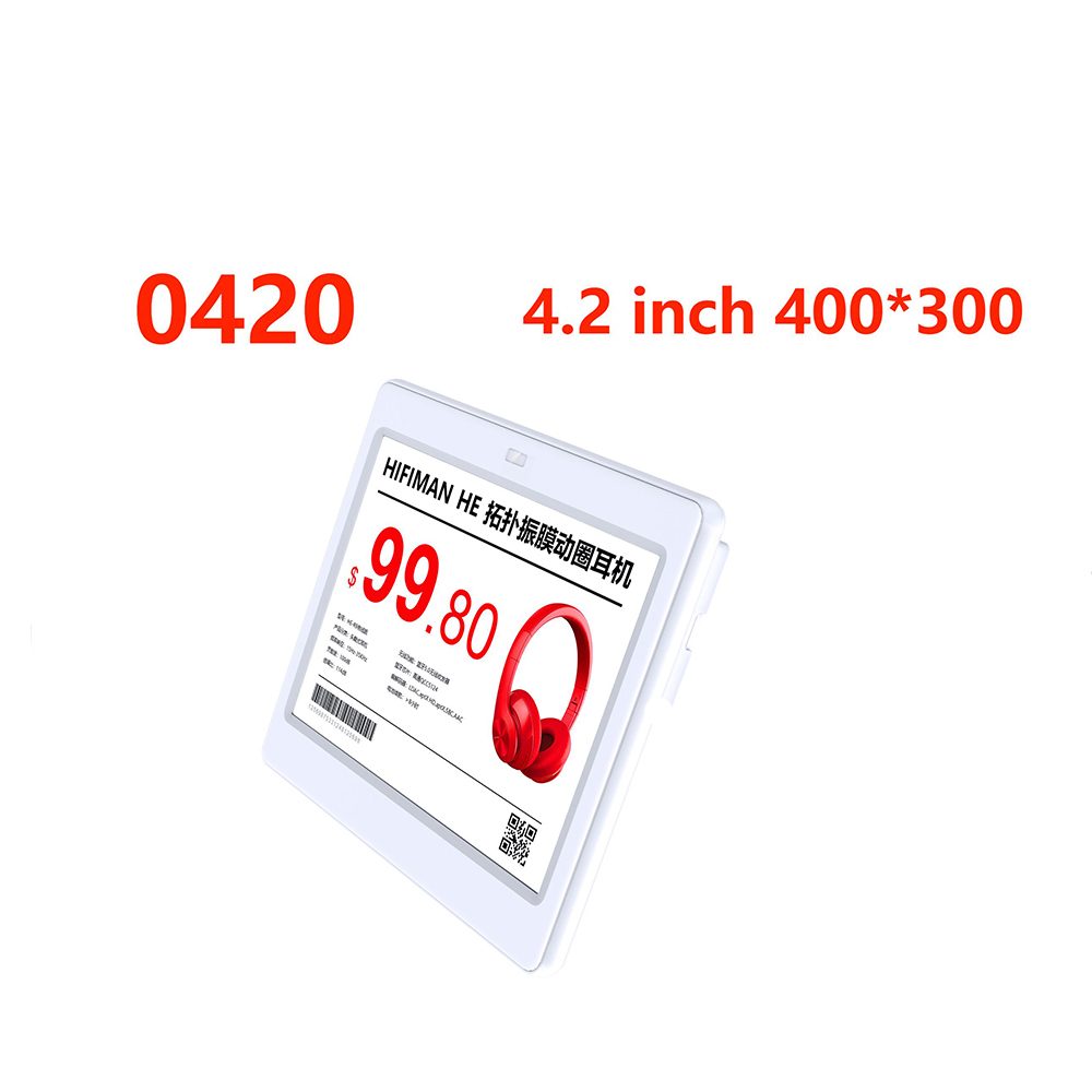 Affichage électronique d'étiquettes d'étagères 3 couleurs de 4,2 pouces Couleur Noir Blanc Rouge