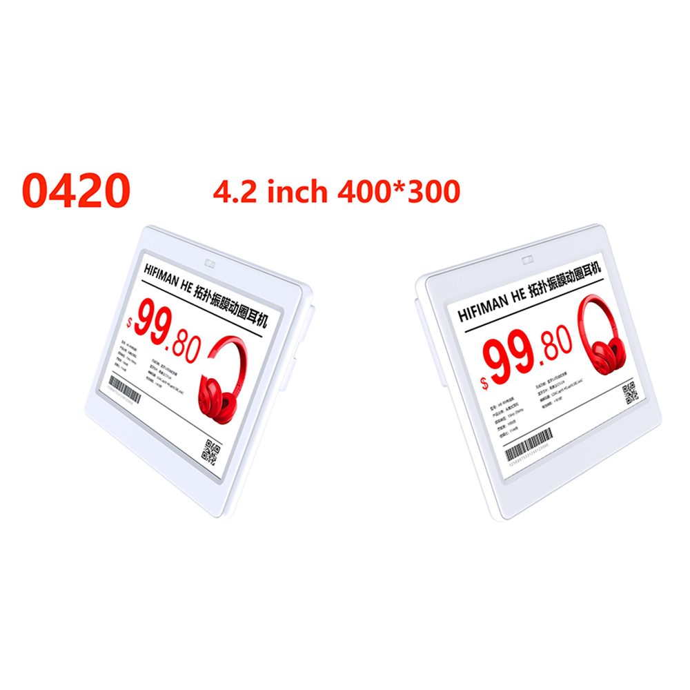 Affichage électronique d'étiquettes d'étagères 3 couleurs de 4,2 pouces Couleur Noir Blanc Rouge
