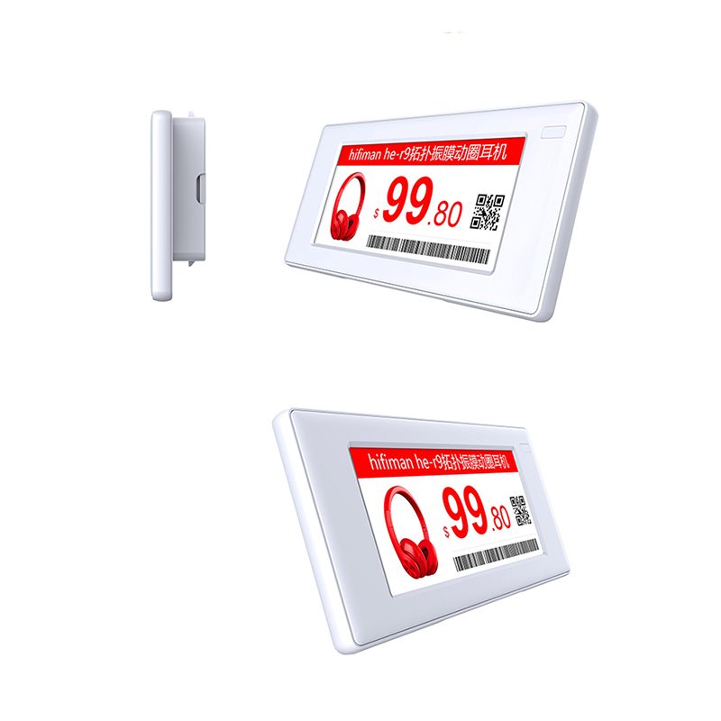 Affichage électronique d'étiquettes d'étagères 3 couleurs de 2,9 pouces Couleur Noir Blanc Rouge