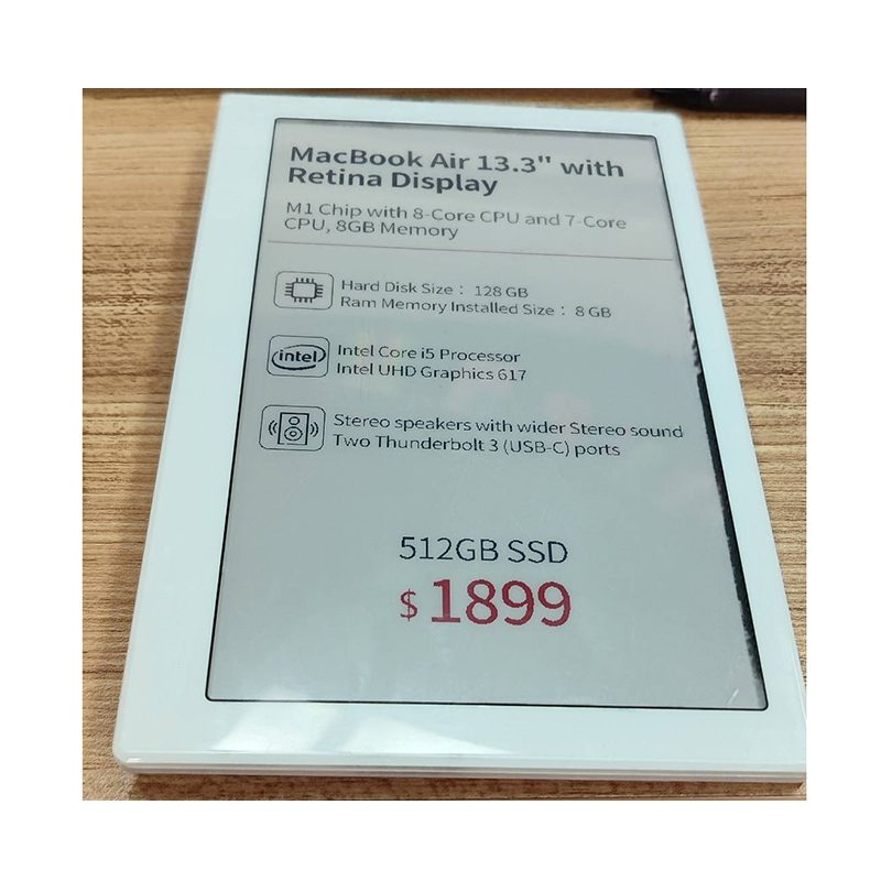 Étiquette de prix numérique NFC 7,5 pouces 3 couleurs